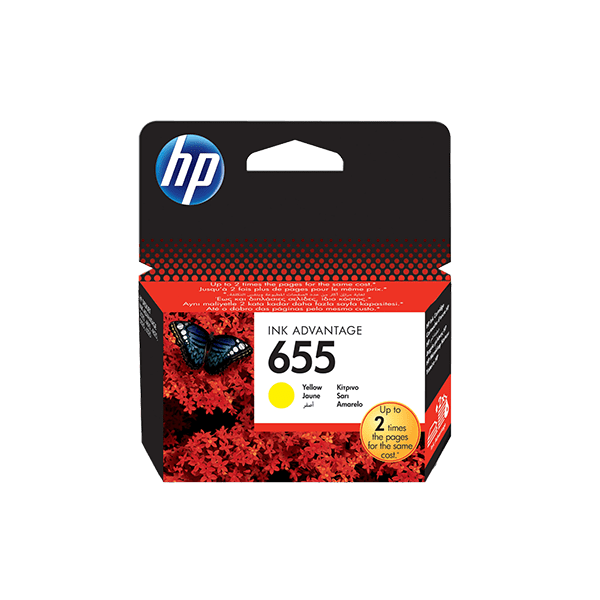 Picture of HP 655 Yellow Ink Advantage Cartridge