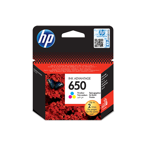 Picture of HP 650 Tri-Color Ink Advantage Cartridge