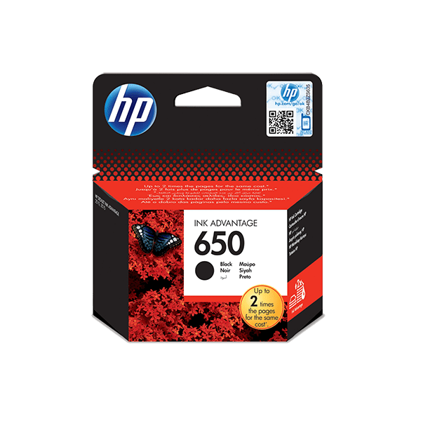 Picture of HP 650 Black Ink Advantage Cartridge