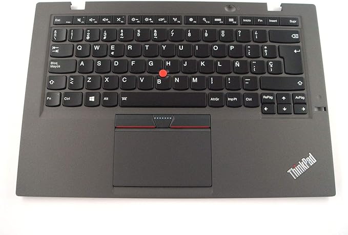 Picture of Genuine Replacement Parts for Lenovo ThinkPad X1 Carbon 3rd Gen Upper case Palmrest Keyboard Bezel with ES SPA-Spanish Backlit Keyboard &TP 00HT310