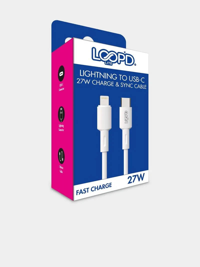 Picture of Loopd Lite Lightning To Type-C Cable 20W 1m White 99-60219928