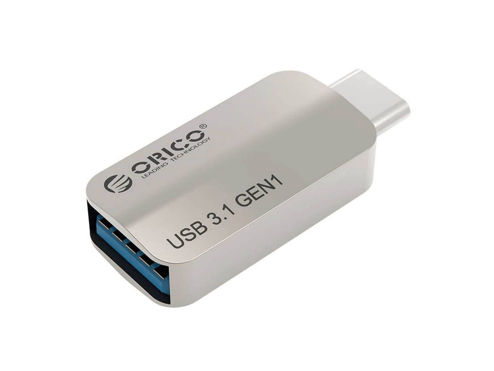 Picture of Orico USB Type-C to USB-A 3.1 ChargeSync On The Go Adapter – Silver