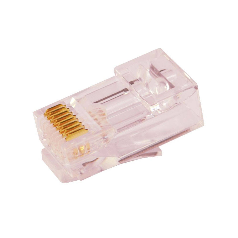Picture of SIMPLY45 CAT6 / CAT6A RJ45 UNSHIELDED PASS THROUGH CONNECTOR – 100-PIECES