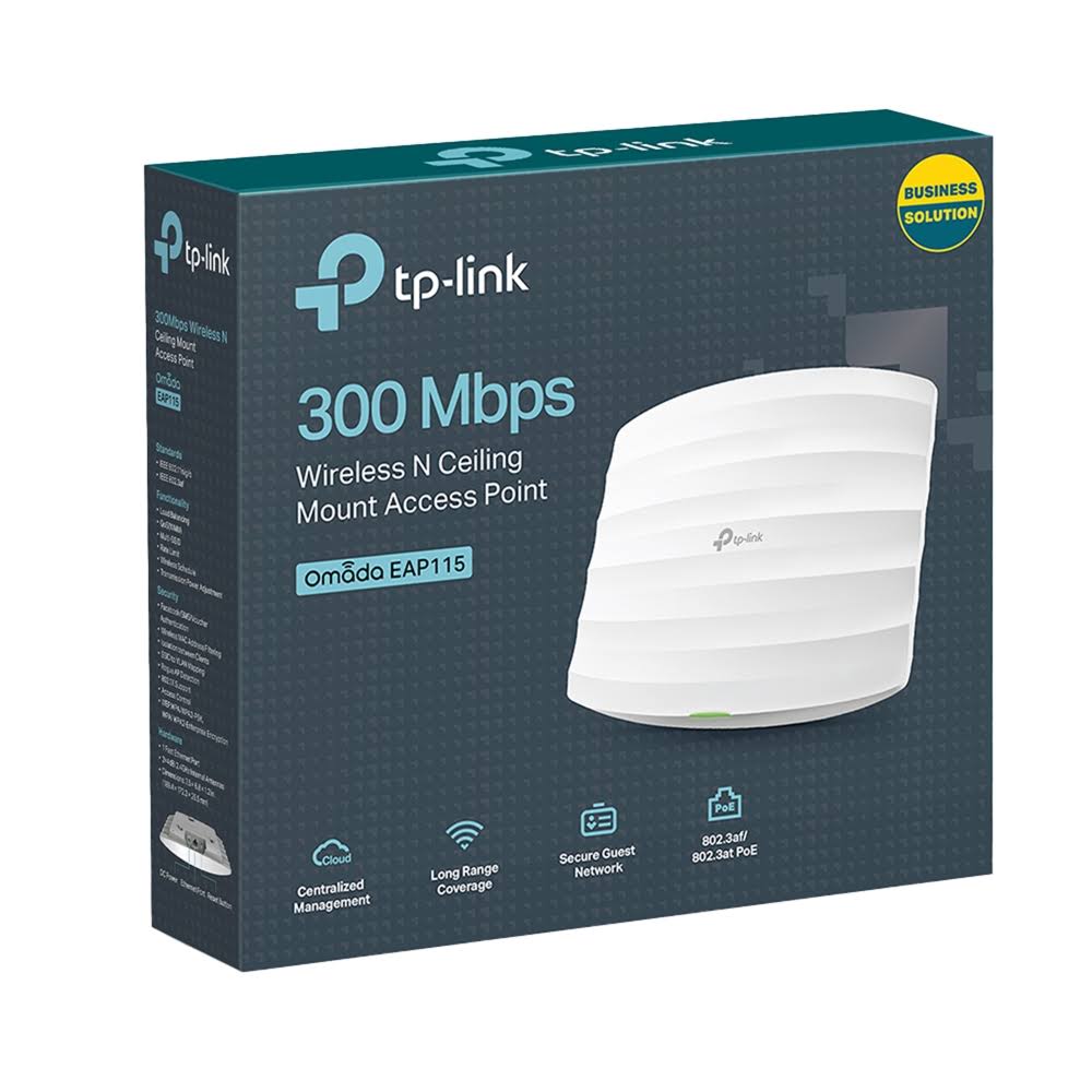 Picture of TP-Link EAP115 Wireless Access Point 300 Mbit/s Power over Ethernet (PoE) White