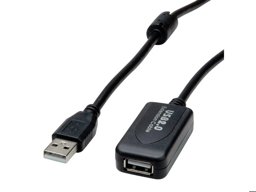Show details for USB 2.0 Extension Cable, active with Repeater, black, 5 m Picture of USB 2.0 Extension Cable, active with Repeater, black, 5 m
