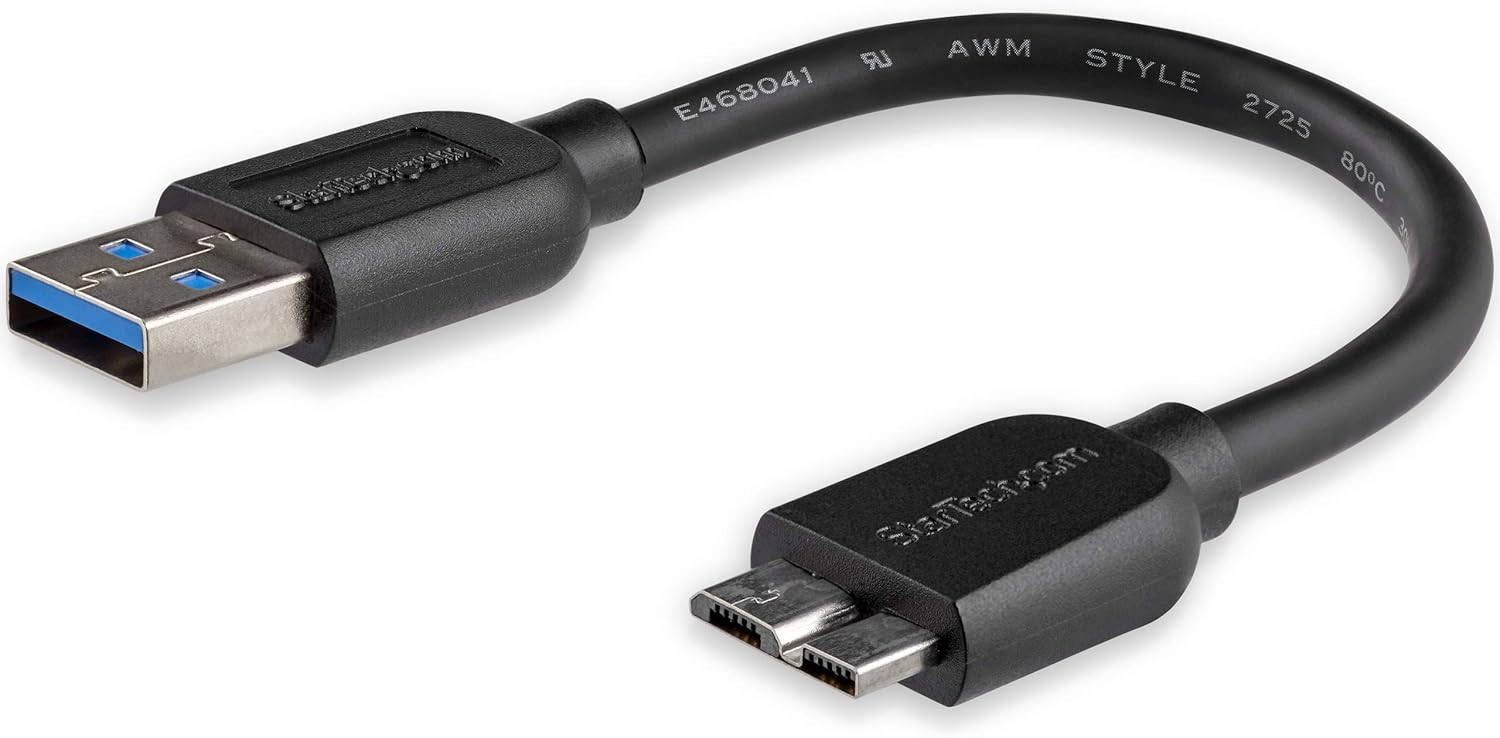 Picture of USB 3.0, Male USB A to Male Micro USB B 15cm
