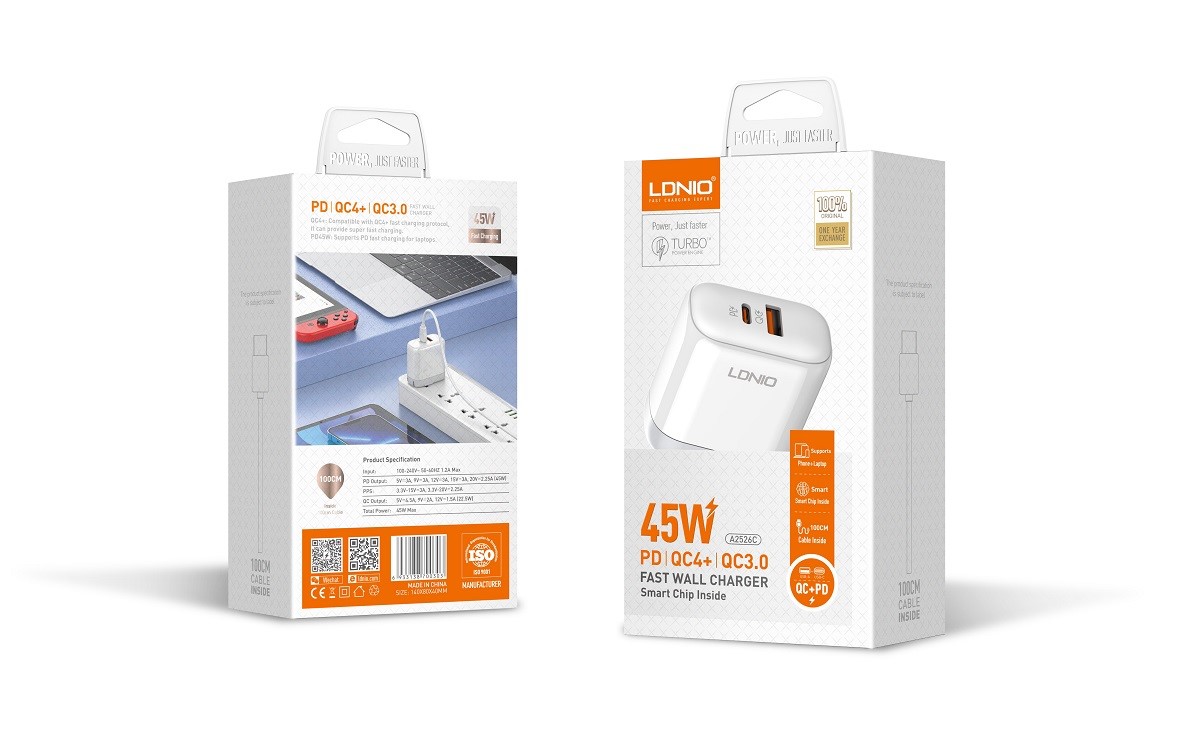 Picture of 45W Dual USB QC4.0 Super Fast Charger A2526C