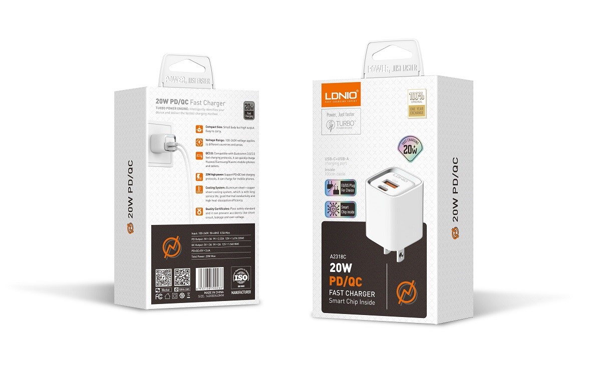 Picture of 20W PD+QC Fast Charger A2318C