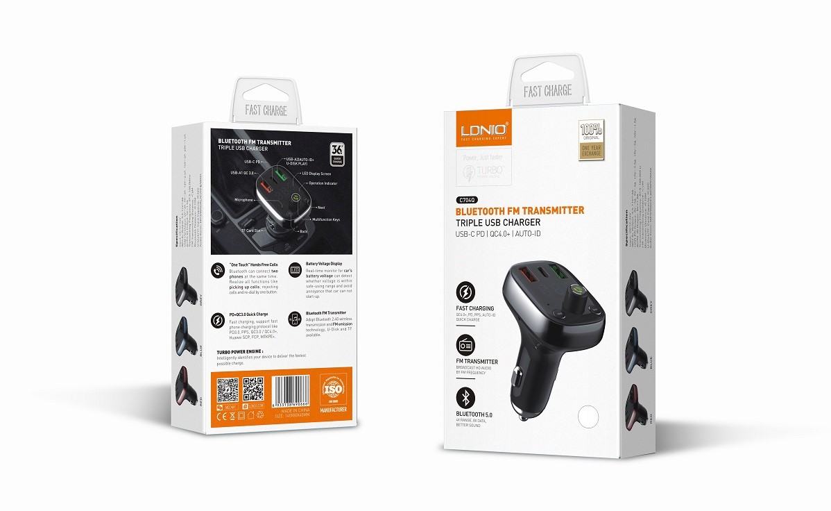 Picture of 30W Car charger bluetooth 5.0 player C704Q