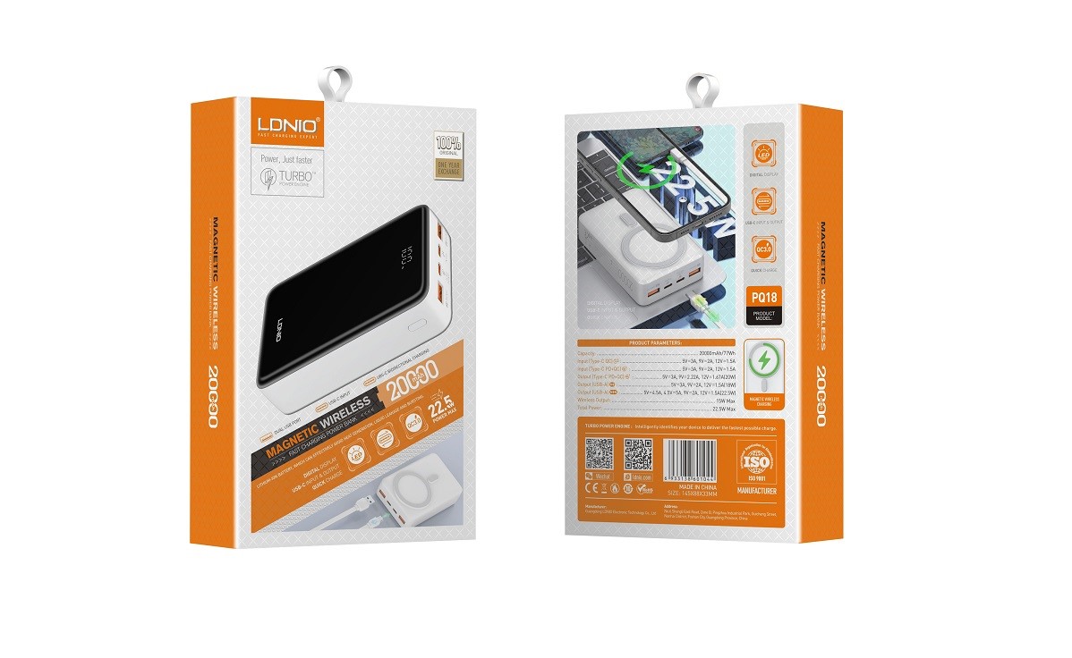 Picture of 20000mAh Magnetic Wireless Power Bank PQ18
