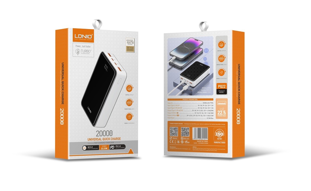 Picture of 20000mAh Digital Display Power Bank PQ22