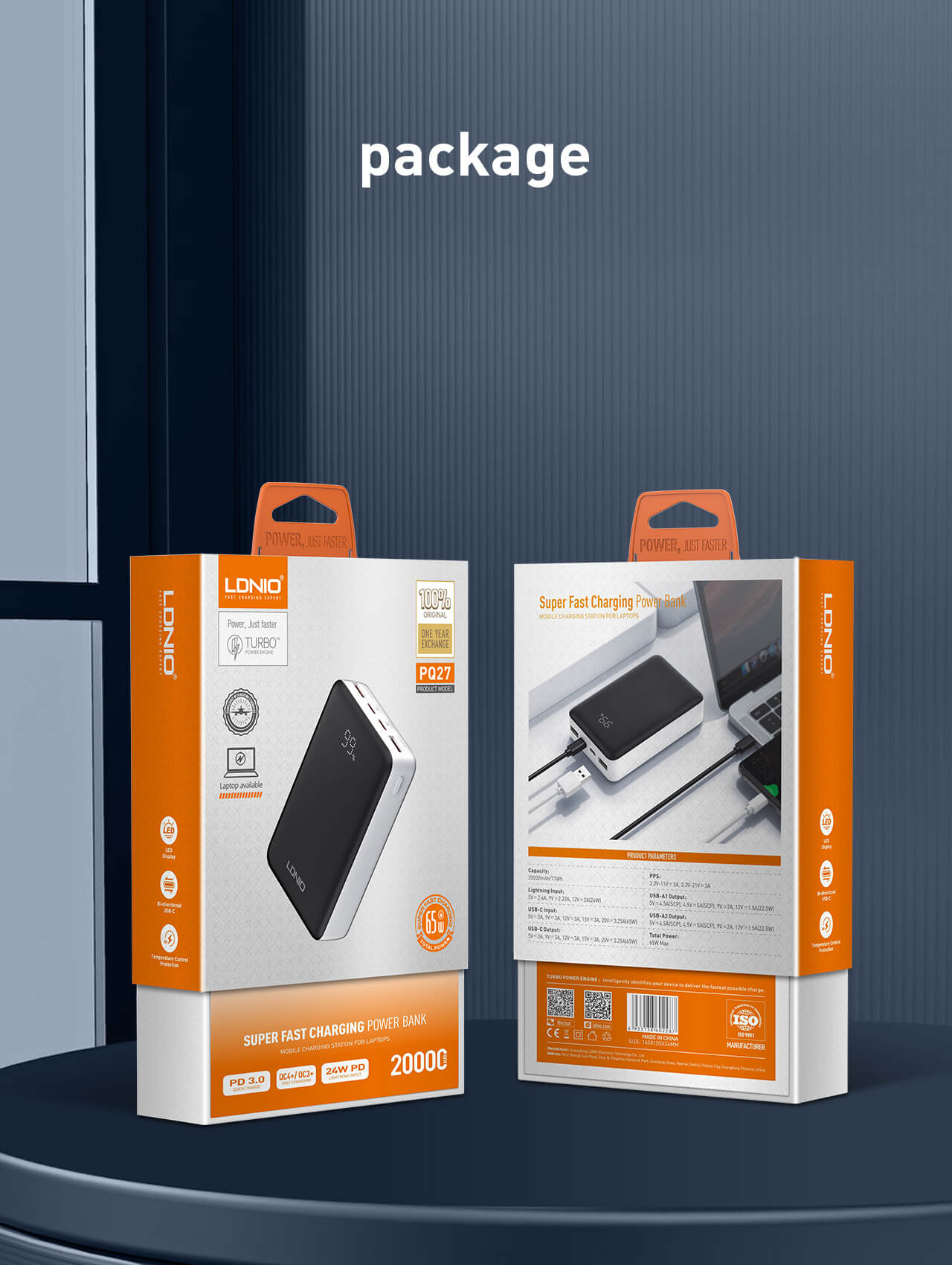 Picture of 20000mAh 65W Fastcharging Power Bank PQ27