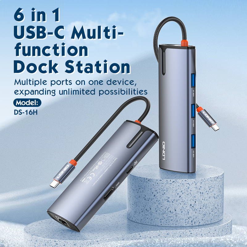 Picture of 6 In 1 Usb C Dock Station DS-16H