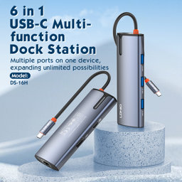 Show details for 6 In 1 Usb C Dock Station DS-16H Picture of 6 In 1 Usb C Dock Station DS-16H