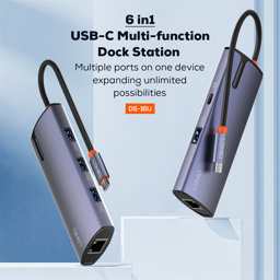 Show details for 6 In 1 Usb C Dock Station DS-16U Picture of 6 In 1 Usb C Dock Station DS-16U