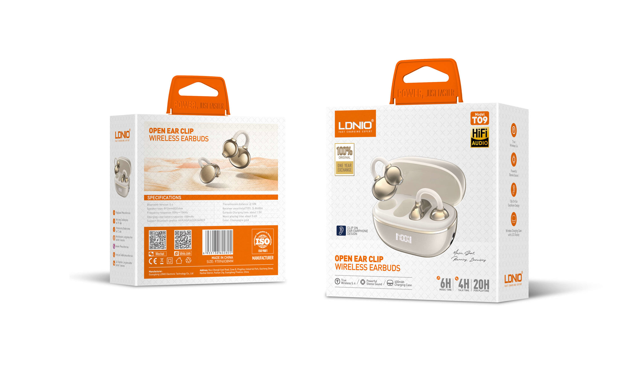 Picture of Wireless Stereo BT Open Earphones Wireless In-Ear T09