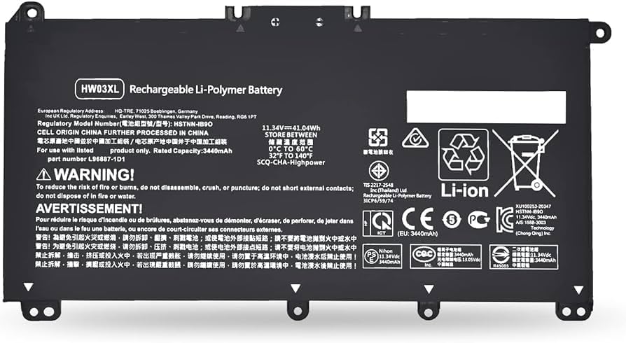 Picture of Battery for HP Pavilion X360-14 Series (BK03XL,HSTNN-UB7G, HW03XL)
