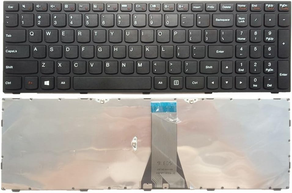 Picture of Laptop Black Frame Keyboard Replacement for Lenovo PN: 25214725 US Layout Black Color