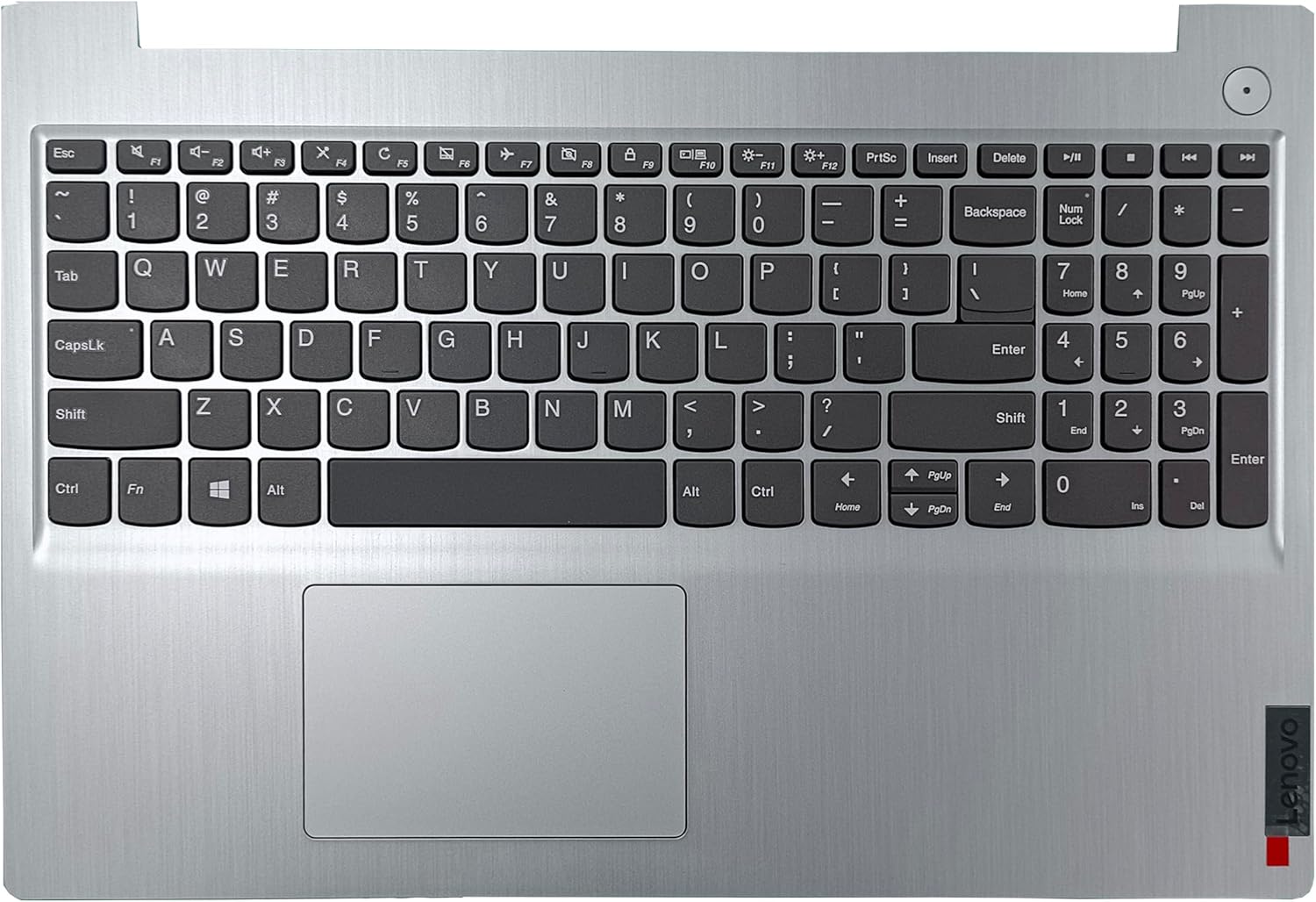 Picture of Lenovo IdeaPad 3 15IML05 15IIL05 15ADA06 15ARE05 Laptop Upper Case Palmrest Non-Backlit Keyboard Touchpad Assembly Part 5CB1D03689 5CB0X57476 5CB0X57656 Silver