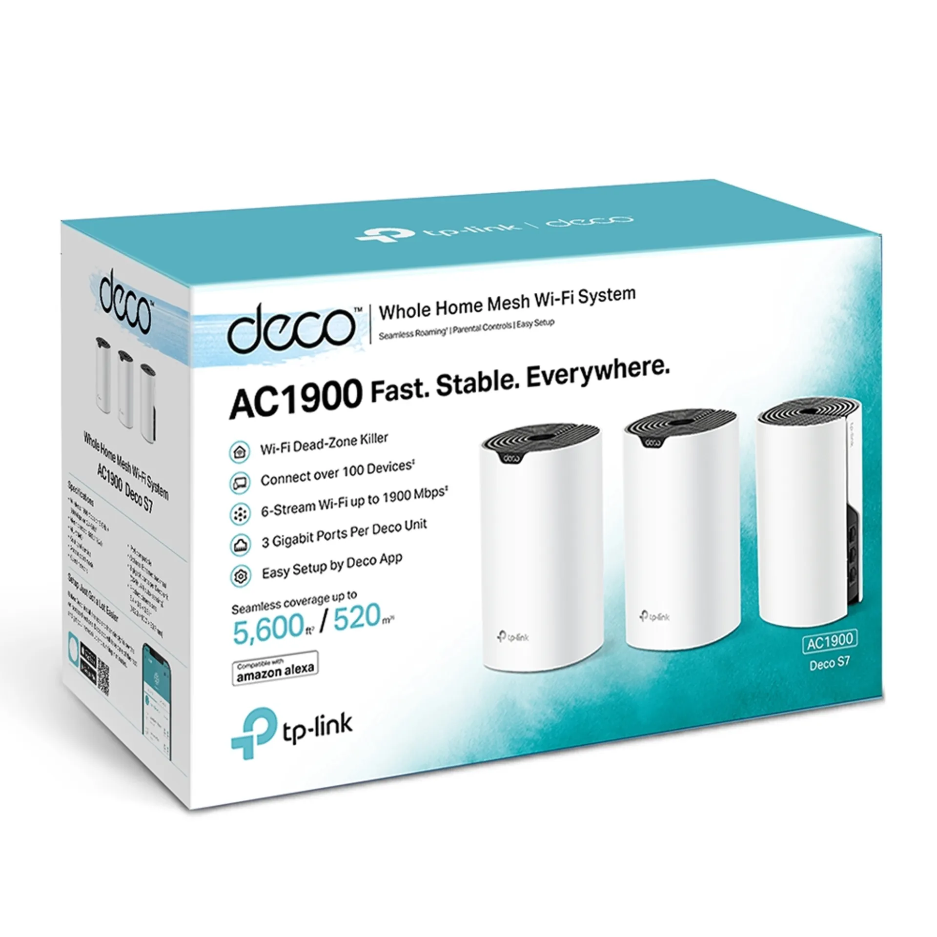 Picture of TP-Link Deco S7 AC1900 Whole Home Mesh Wi-Fi System 3 Pack