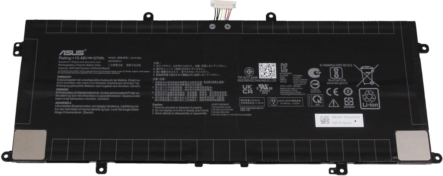 Picture of C41N1904 Original Asus Battery 67Wh for ZenBook 13 UX325JA, S13 UX393JA, Flip 13 UX363JA, 14 UX425JA, UM425IA