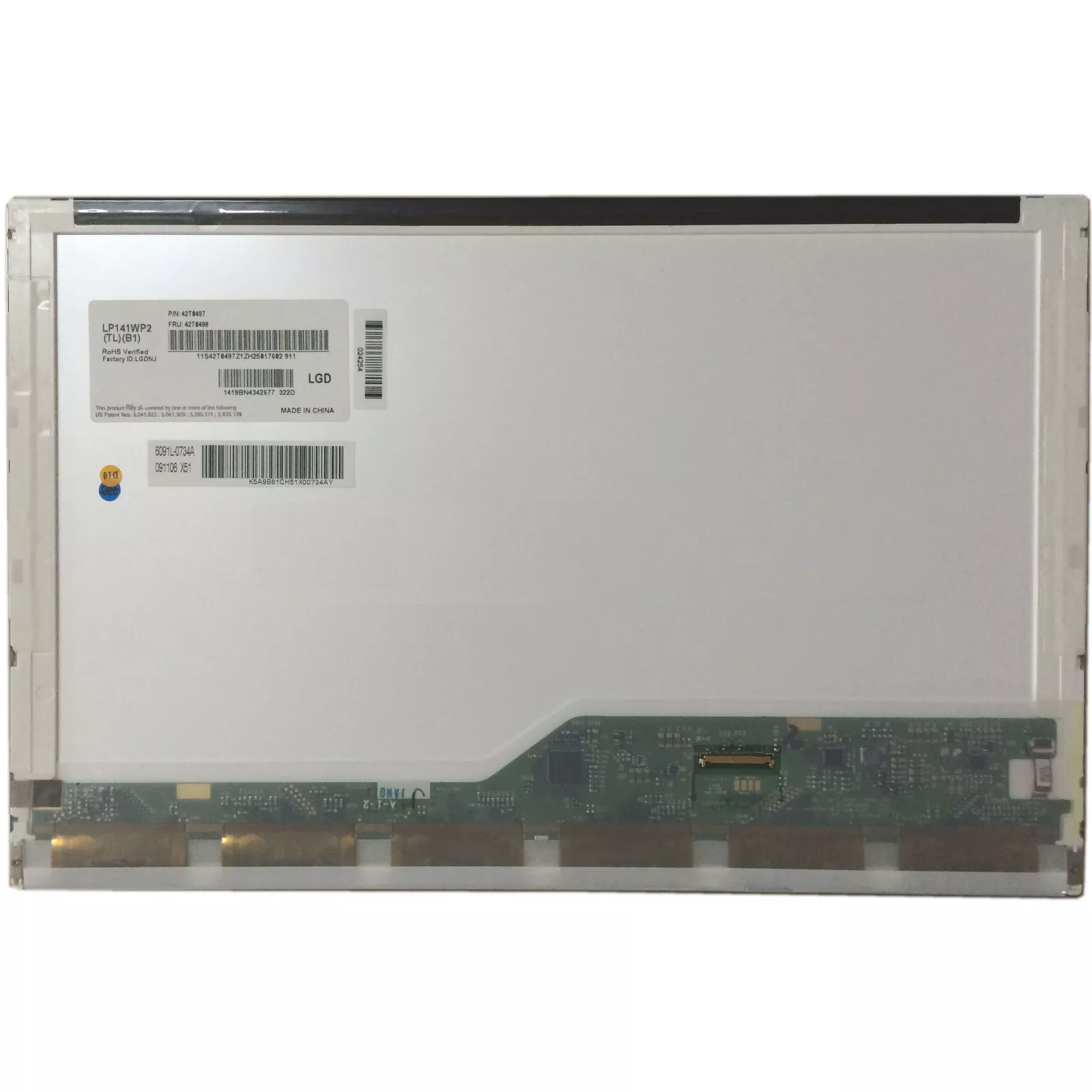 Picture of 14.1" WXGA+ LCD Screen - LED Backlight - Resolution: 1440X900 - Matte Surface - Small 40-Pin Bottom-Right Connector