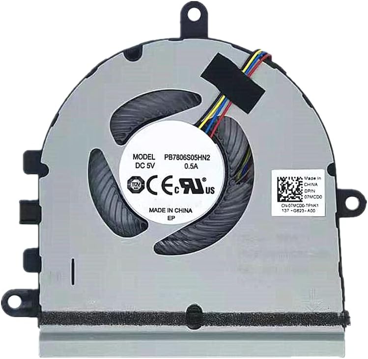 Picture of Laptop CPU Cooling Fan for DELL Vostro / Inspiron 15 5570 5575 P75F 07MCD0 7MCD0 DFS531005MC0T FK39 DC5V 0.5A New