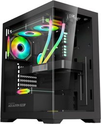 Show details for Armaggeddon Aquaron Pro ATX Gaming PC Case Black AQUARONPROBLK Picture of Armaggeddon Aquaron Pro ATX Gaming PC Case Black AQUARONPROBLK