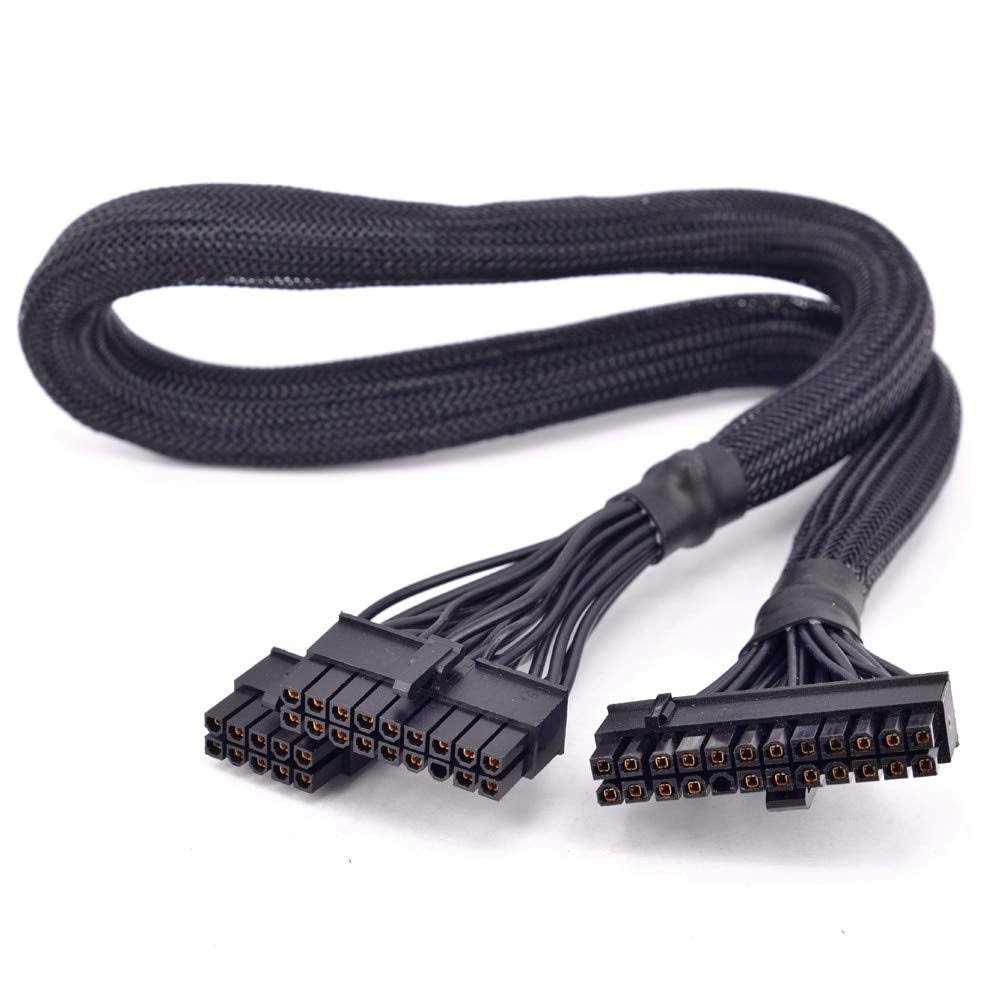Picture of Cables 18+10 Pin to 20+4Pin 24Pin ATX Power Supply Cable Sleeved for Seasonic Focus Plus Gold 1000 850 750 650 550 W Focus+ PSU Modular