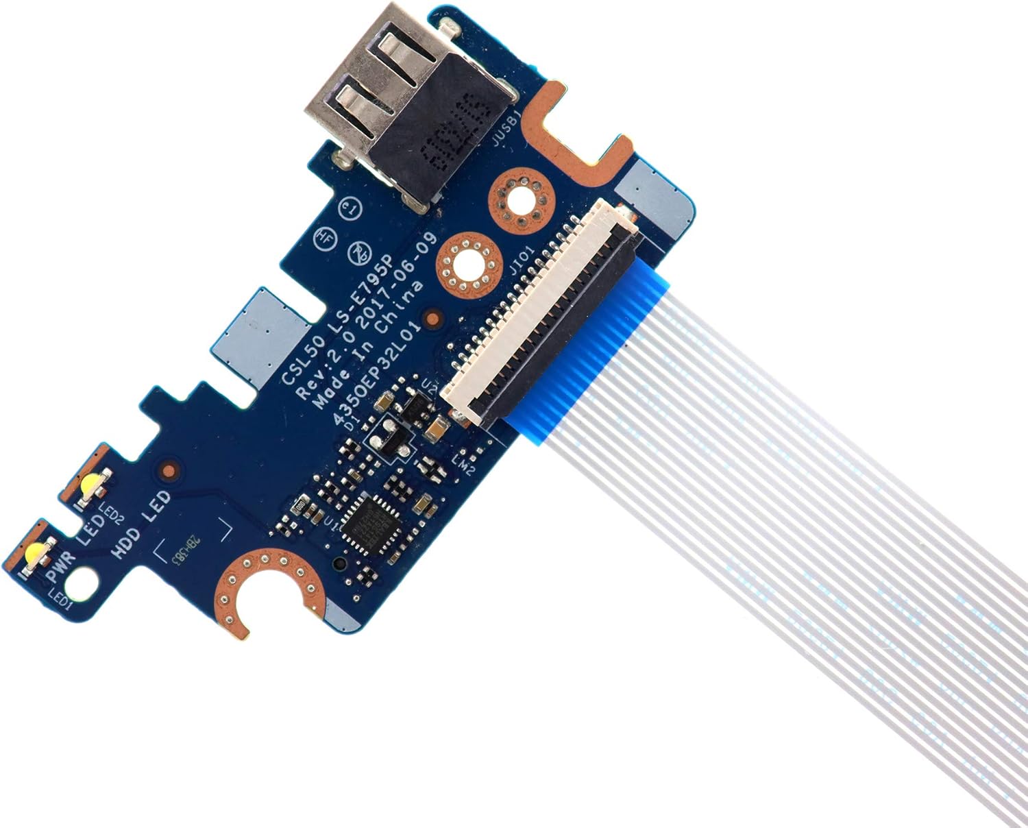USB SD Card Reader Board w/Cable Replacement for HP 15-BS 15-BW 15-BU 250 G6 255 G6 15T-BR 15T-BS 15Z-BW CSL50 LS-E795P